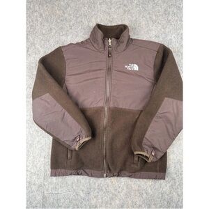 The North Face Denali Jacket Youth Medium Brown Polartec Fleece Outdoor Full Zip